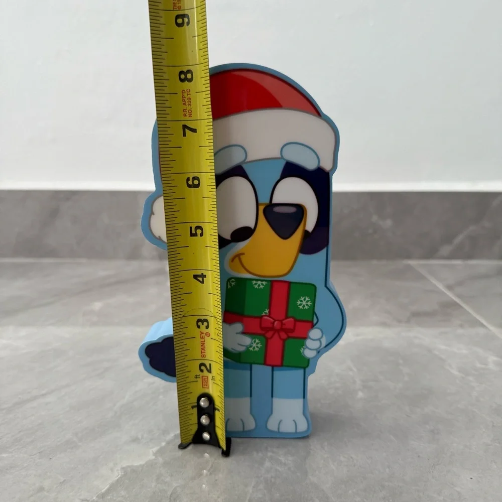 Bluey Dog Christmas Present Wooden Lacquer Figure Wall Hanging Table Home Decor